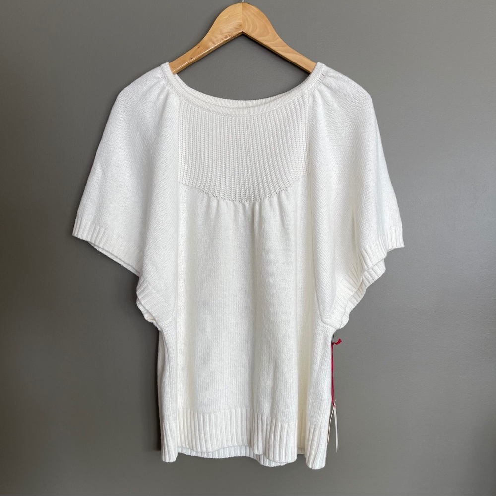 NWT Anthropologie Belle Sweater Top Ivory Size Med - Picture 5 of 16